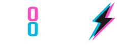 SCOOPER Energy Pouches Logo in weiß mit Akzenten in magenta und cyan.