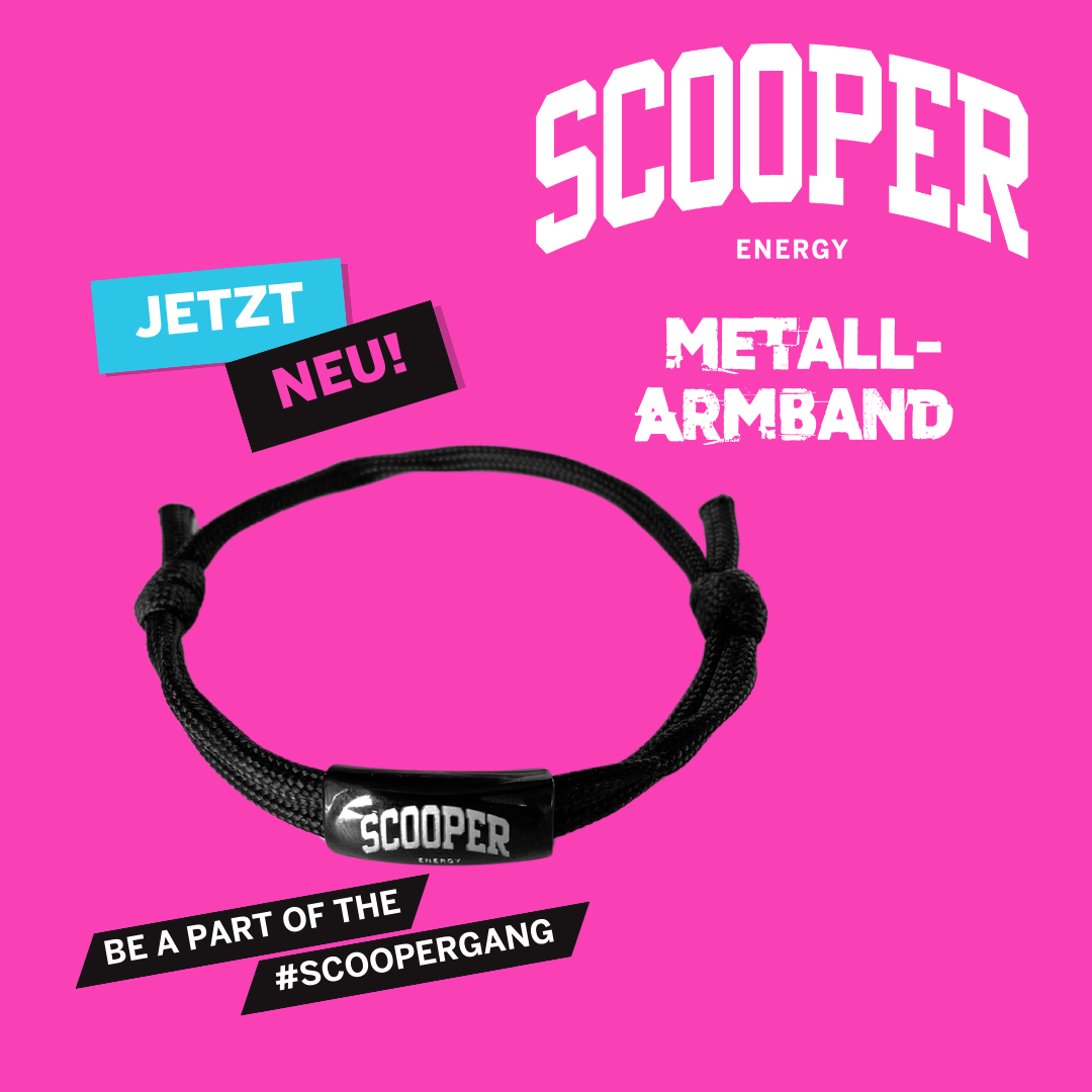 SCOOPER Energy Metallarmband mit SCOOPER Schriftzug.