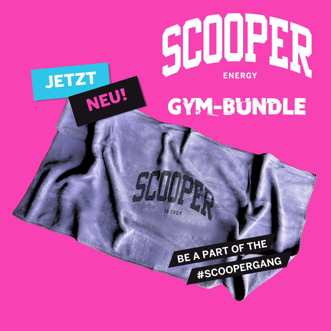 SCOOPER Energy Gym Handtuch. Be A Part of the #SCOOPERGANG