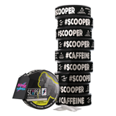 SCOOPER Energy 10 Dosen Iced Cola mit Energy Pouches und 80mg Koffein Anhänger.