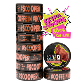 SCOOPER Energy Iced Tea Peach Extra Strong (Pack of 10)